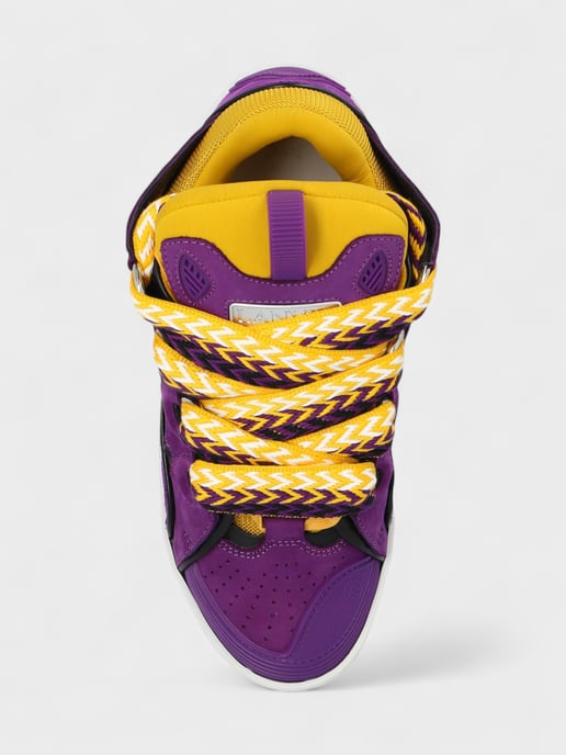Lanvin Curb Sneakers Purple Yellow - Image 5