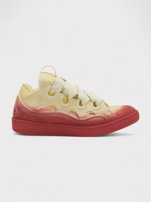 Leather Curb Radiant Sneakers Venus Red - Image 1