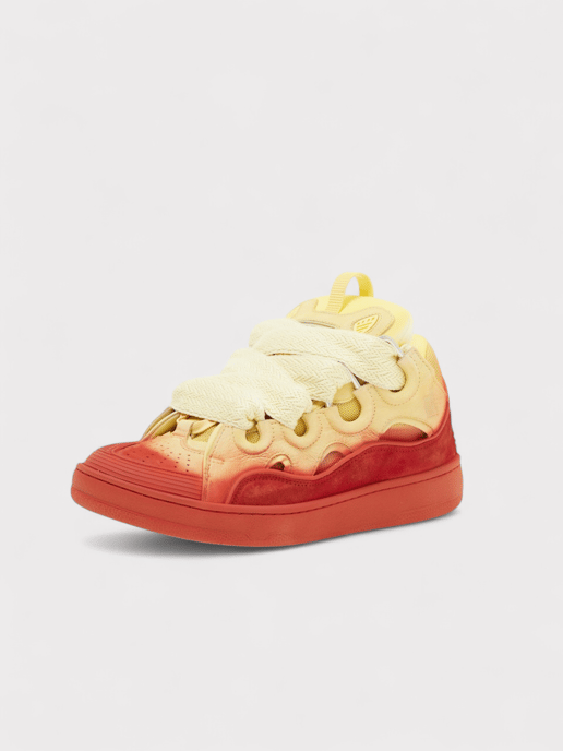 Leather Curb Radiant Sneakers Venus Red - Image 6