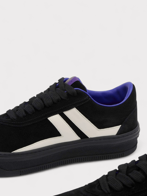 Lanvin X Future For Men Black Leather Cash Sneakers - Image 2