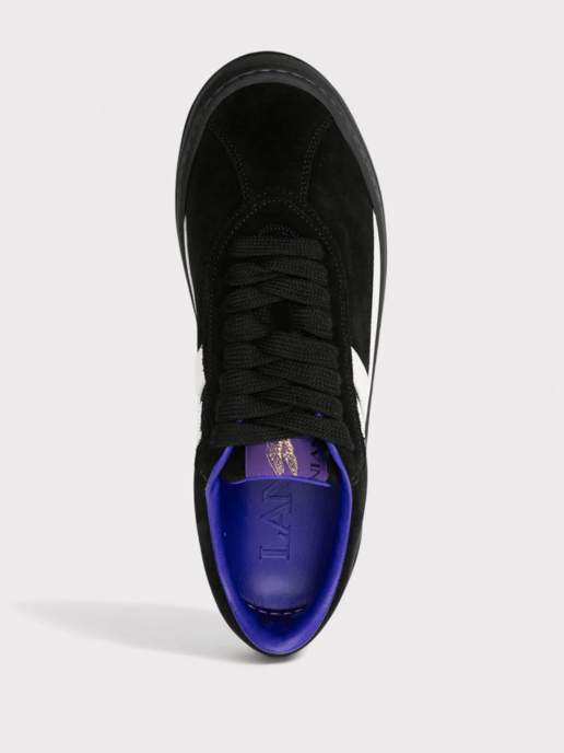 Lanvin X Future For Men Black Leather Cash Sneakers - Image 4