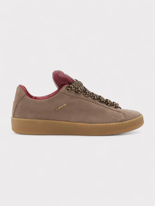 Lanvin X Future Hyper Curb Sneakers Leather Suede Brown - Image 1