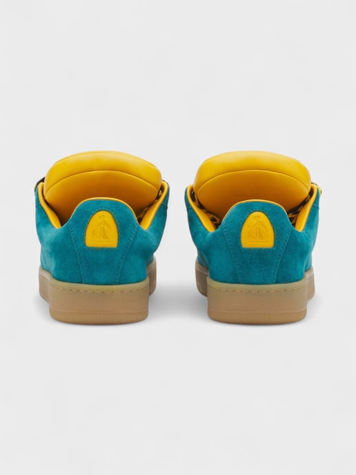 Lanvin x Future Hyper Curb Suede Sneakers Blue - Image 4