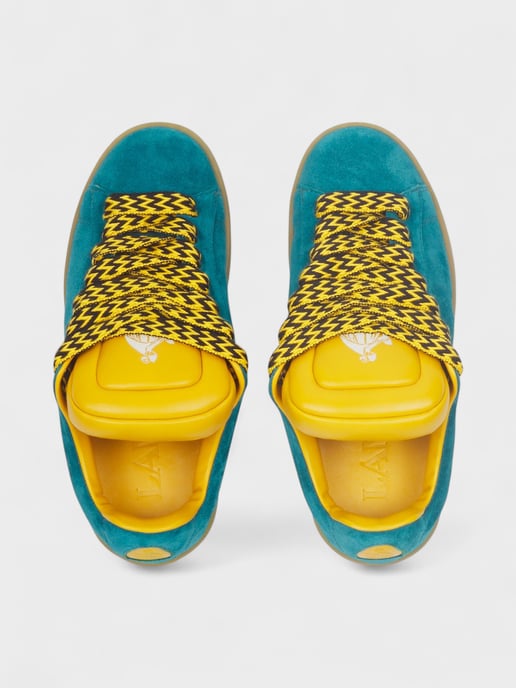 Lanvin x Future Hyper Curb Suede Sneakers Blue - Image 5