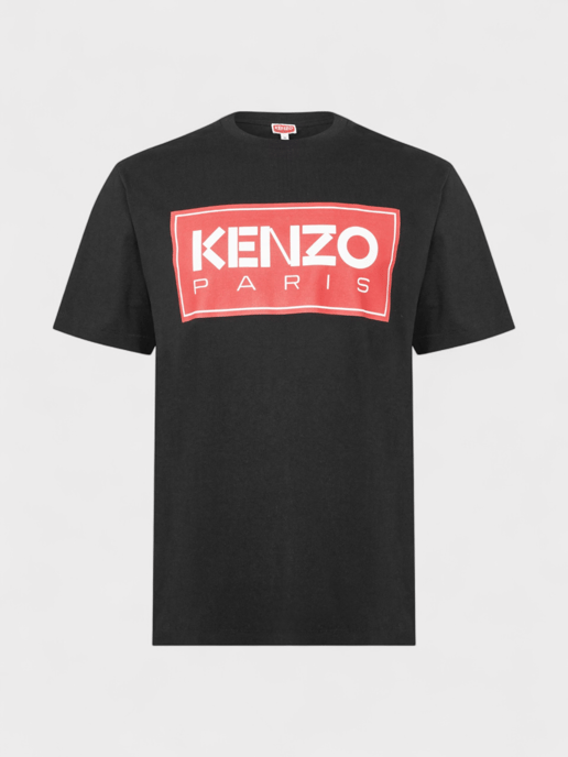 Kenzo Paris Klassiska Logotyp T-shirt Svart Röd - Image 1