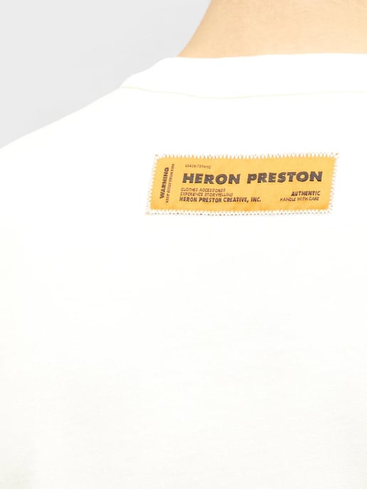 Heron Preston Censored Heron Short Sleeeve Tee Off White - Image 4