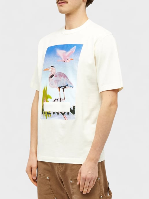 Heron Preston Censored Heron Short Sleeeve Tee Off White - Image 5