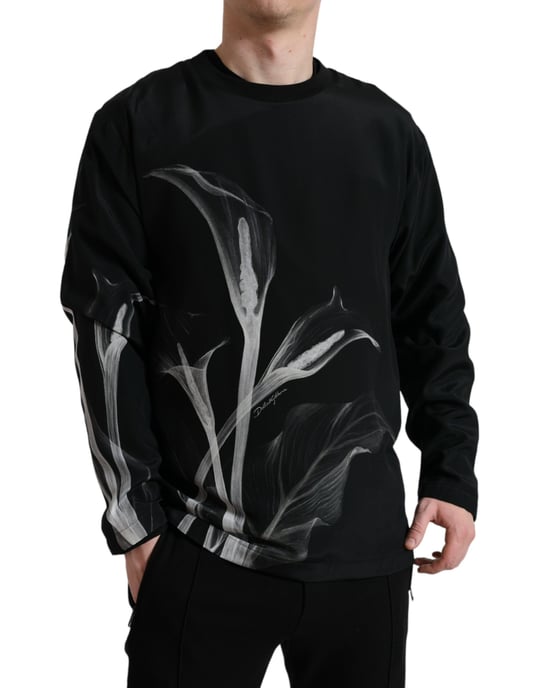 Calla Lilja Tryck Sweatshirt Långärmad Rundhalsad - Image 2
