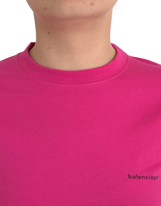 Balenciaga Logo T-shirt Korte Mouw Roze - Image 4