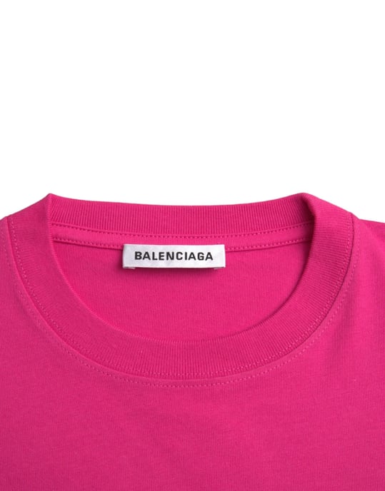 Balenciaga Logo T-shirt Korte Mouw Roze - Image 6