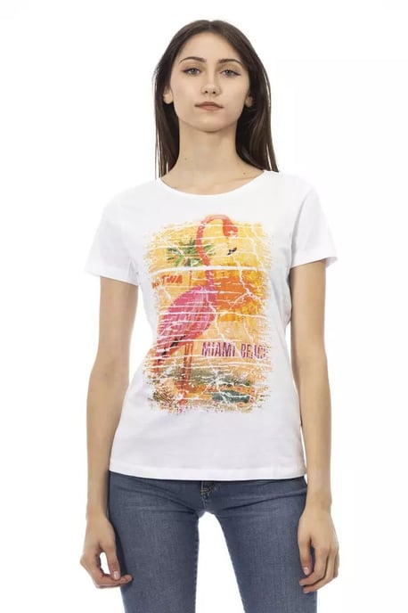 Flamingo Print T-Shirt Casual Stijl - Image 1