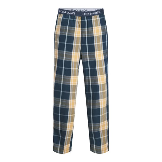 Jack & Jones Heren pyjamaset giftbox jacluca geruit donkerblauw/oranje - Image 2