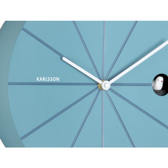 Karlsson wandklok destacado cuckoo air blue w. classic blue- Ø28cm - Image 5