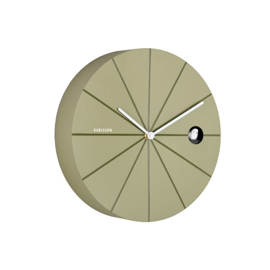 Karlsson wandklok destacado cuckoo olive green w. luxury green- Ø28cm - Image 1