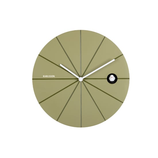 Karlsson wandklok destacado cuckoo olive green w. luxury green- Ø28cm - Image 2