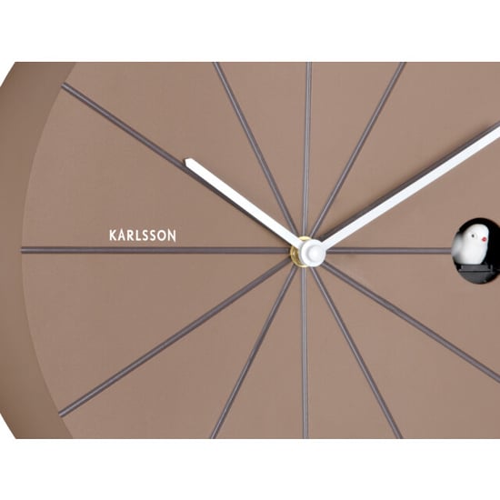 Karlsson wandklok destacado cuckoo mocha brown w. earth brown- Ø28cm - Image 3