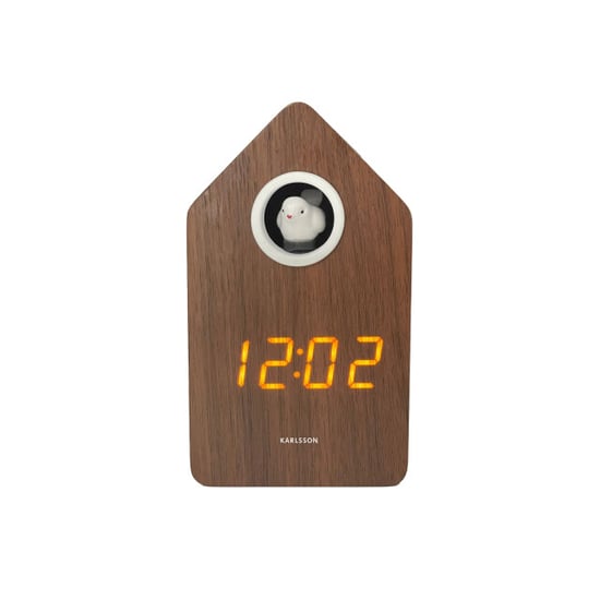 Karlsson wekker cuckoo led dark veneer - Image 1