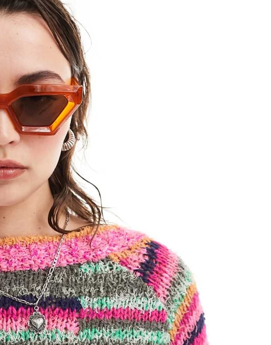 Jeepers Peepers – Orangea cat eye-solglasögon - Image 2