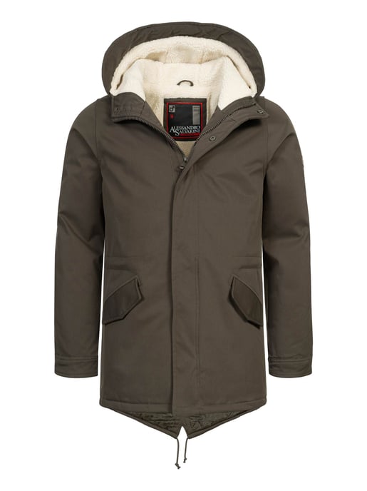 Alessandro Salvarini heren winterparka met teddovoering en capuchon - Image 1