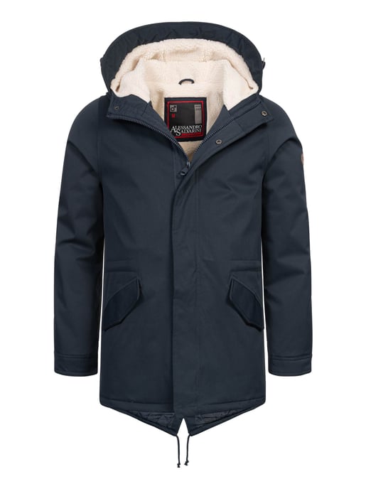 Alessandro Salvarini heren winterparka met teddovoering en capuchon - Image 1