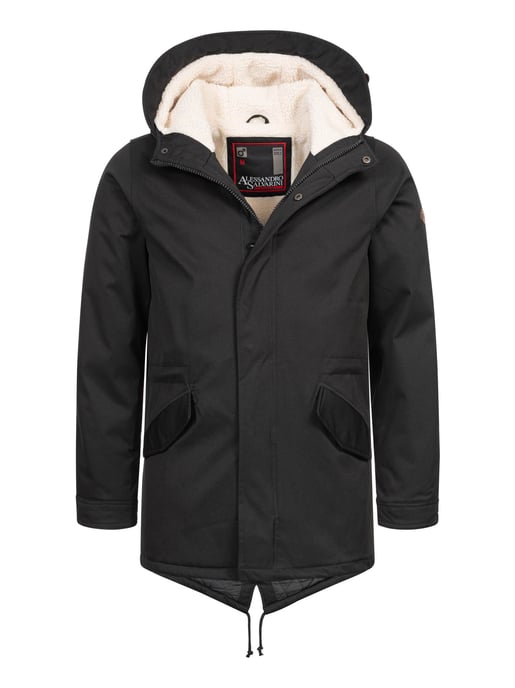 Alessandro Salvarini heren winterparka met teddovoering en capuchon - Image 1