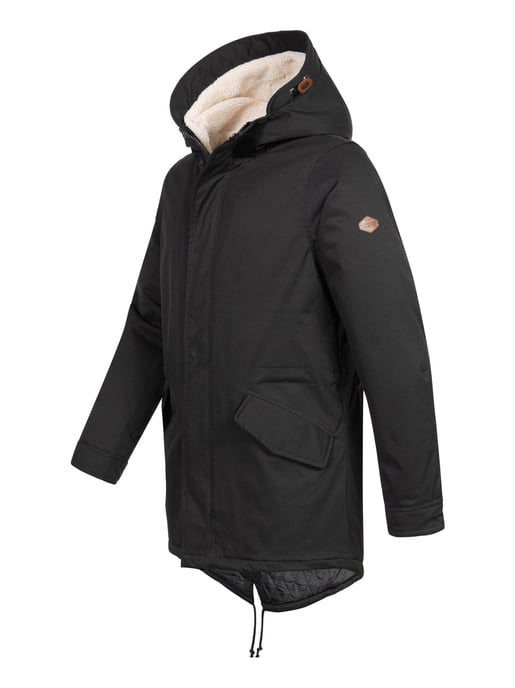 Alessandro Salvarini herrparkas med teddyfoder och huva - Image 3