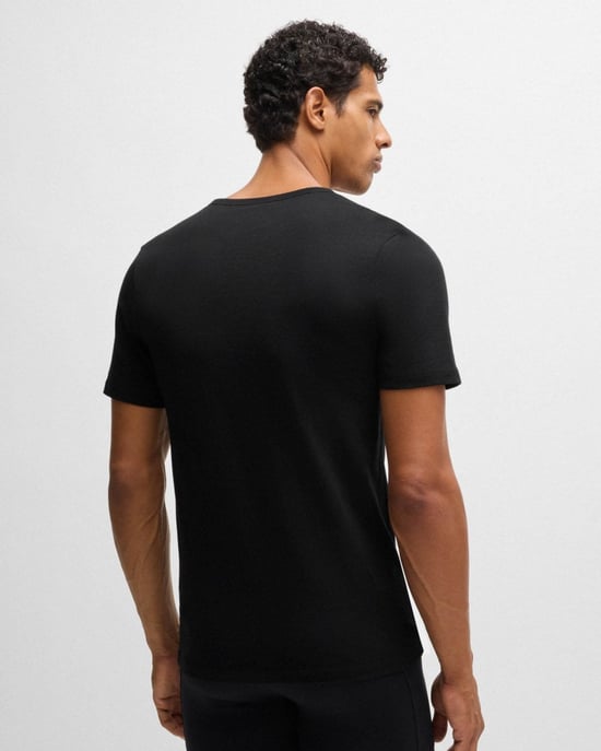 V-Neck T-Shirts in Black (3 Pack) - Image 5
