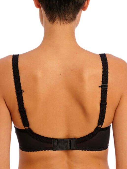 Rose Blossom Moulded Plunge T-Shirt Bra Black - Image 3