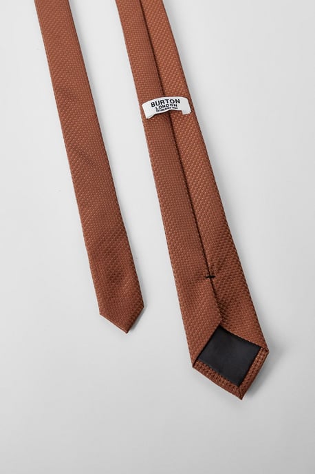 Rust Textured Tie - Image 4