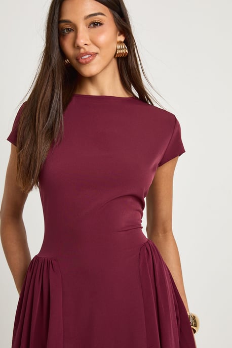 Textured Volume Skirt Midaxi Dress - Image 4