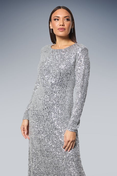 Sequin Gathered Bodice Midaxi Dress - Image 2