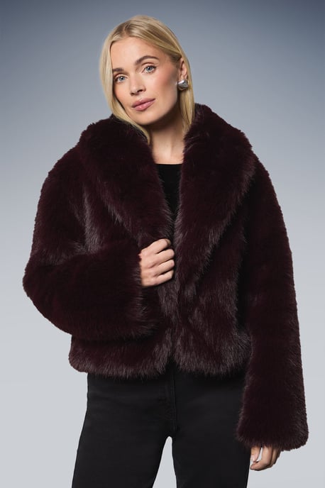 Petite Faux Fur Edge to Edge Jacket - Image 2