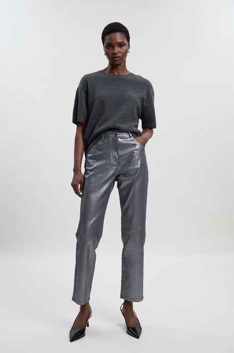 Petite Metallic Coated Denim Skinny Jean - Image 1