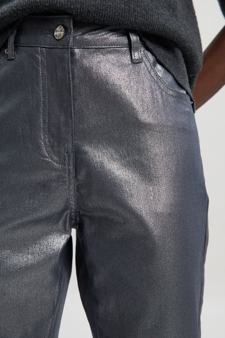 Petite Metallic Coated Denim Skinny Jean - Image 3