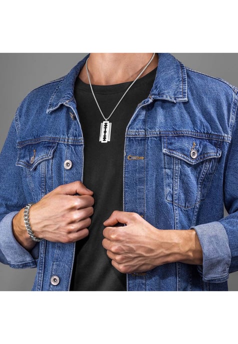 Police PEAGN0005501 Mens Razorblade Necklace - Image 4
