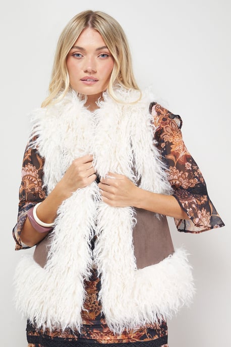Mongolian Faux Fur Gilet - Image 4