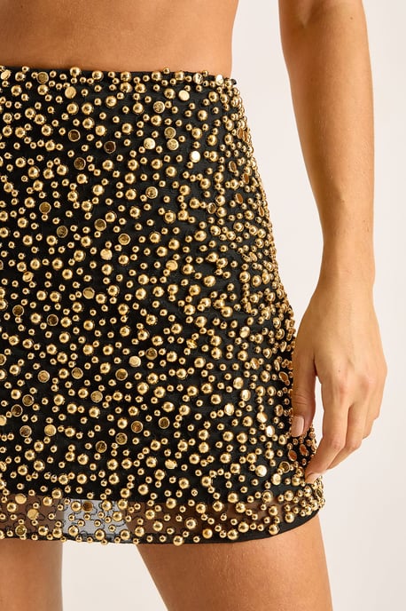 Stud Embellished Mini Skirt - Image 4