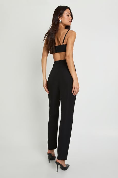 Tall High Waist Tapered Tailored Suit Trousers - Image 2