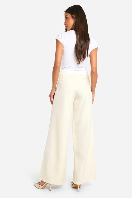 Tailored Contrast Waistband Straight Leg Trouser - Image 2