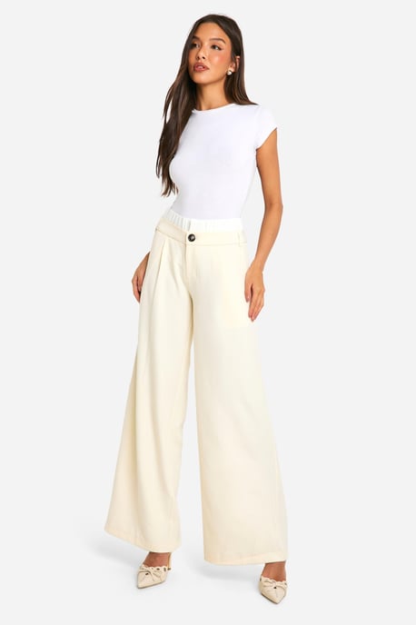 Tailored Contrast Waistband Straight Leg Trouser - Image 3