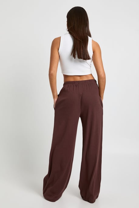 Petite Rib Wide Leg Trouser - Image 2