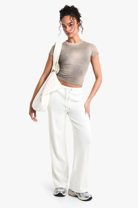 Ribbed Wide Leg Trouser - Image 1