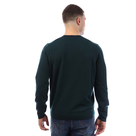 Men's Boss Bagritte-E Extra-Fine Merino Sweater in Green - Image 3