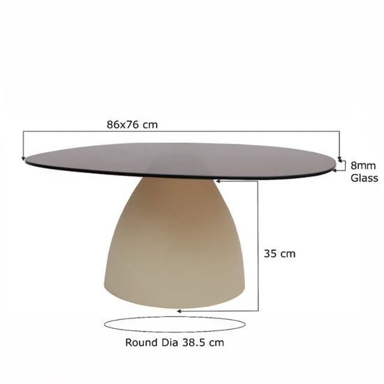 Brix salontafel mylon - glas 86 cm - Image 5