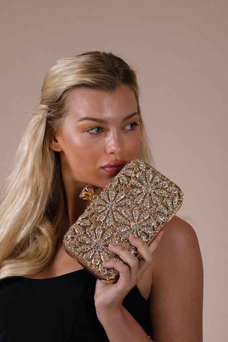 Daisy Embellished Clutch Bag - Image 1