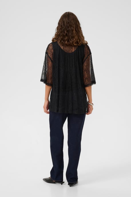 CUkasi Lace Tee Blouse with short sleeve Oversize fit - Image 2