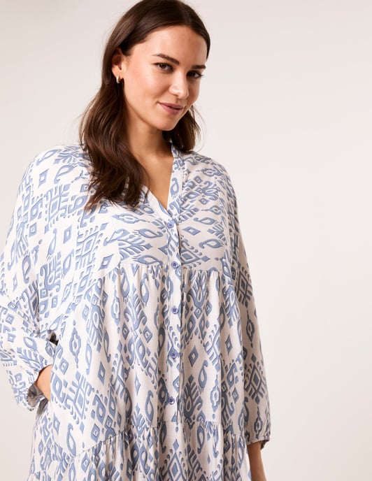 Aztec Long Sleeve Maxi Dress - Image 2