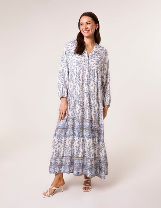 Aztec Long Sleeve Maxi Dress - Image 3