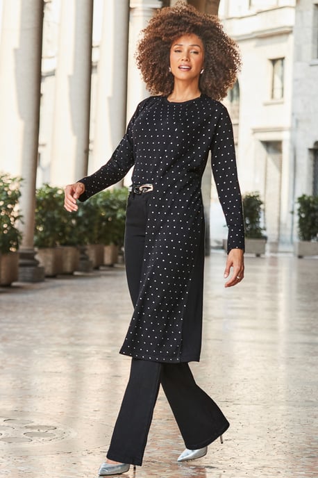 Black Embellished Longline Cardigan - Image 4
