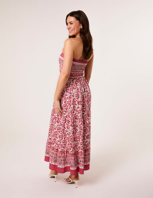 Shirred Bust Bandeau Dress - Image 4